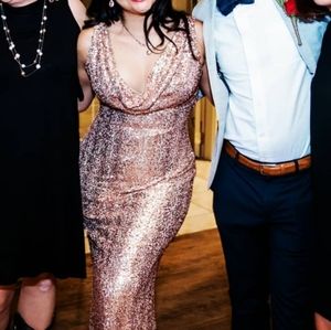 Rose gold sequin dress size 6